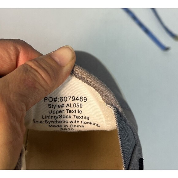 J Crew Mens Explorer Canvas Slip-on Sneaker Sz 8 Gray Coastal Casual Comfortable - Picture 8 of 10